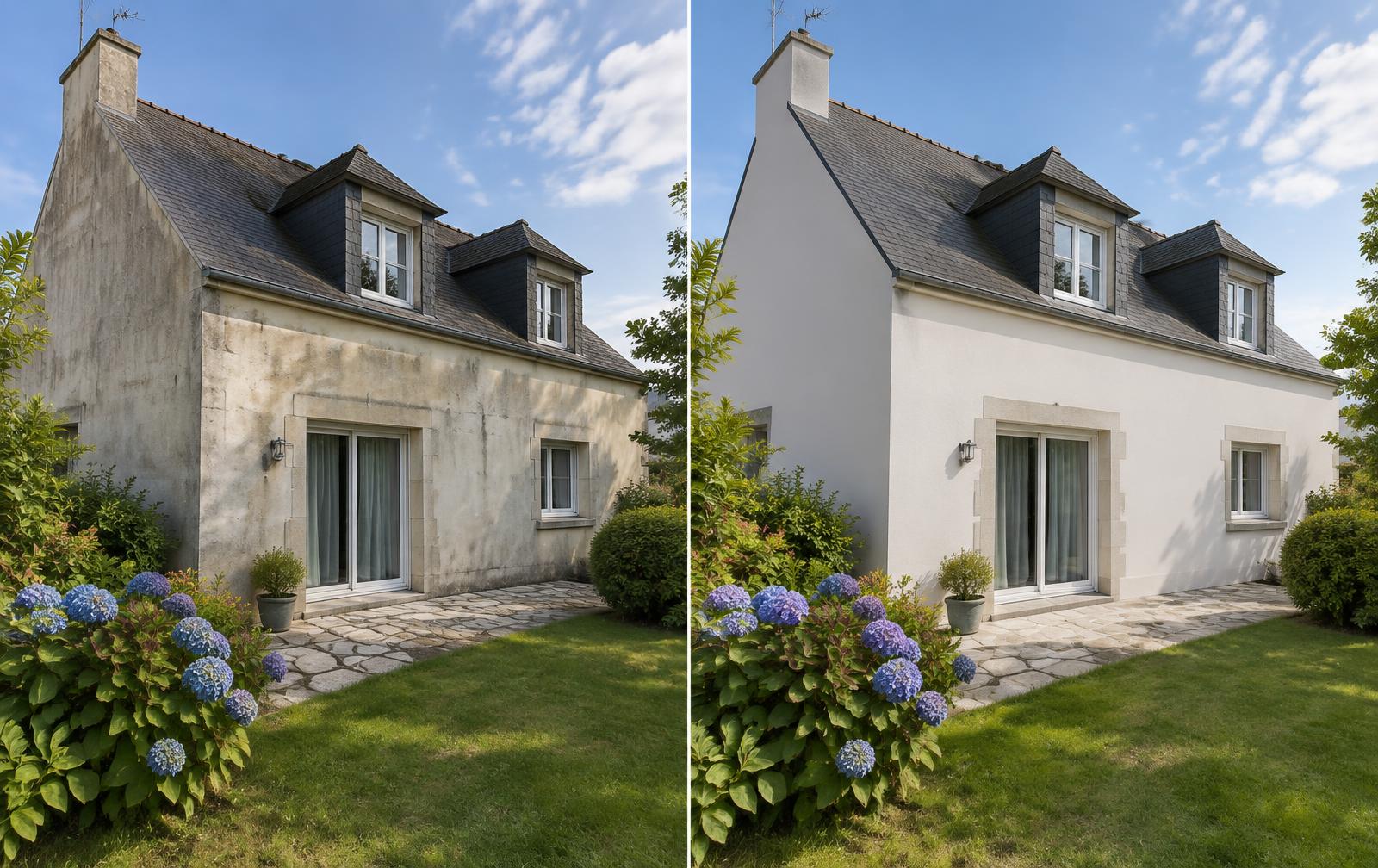 Avant et après : Rénovation et protection de façade