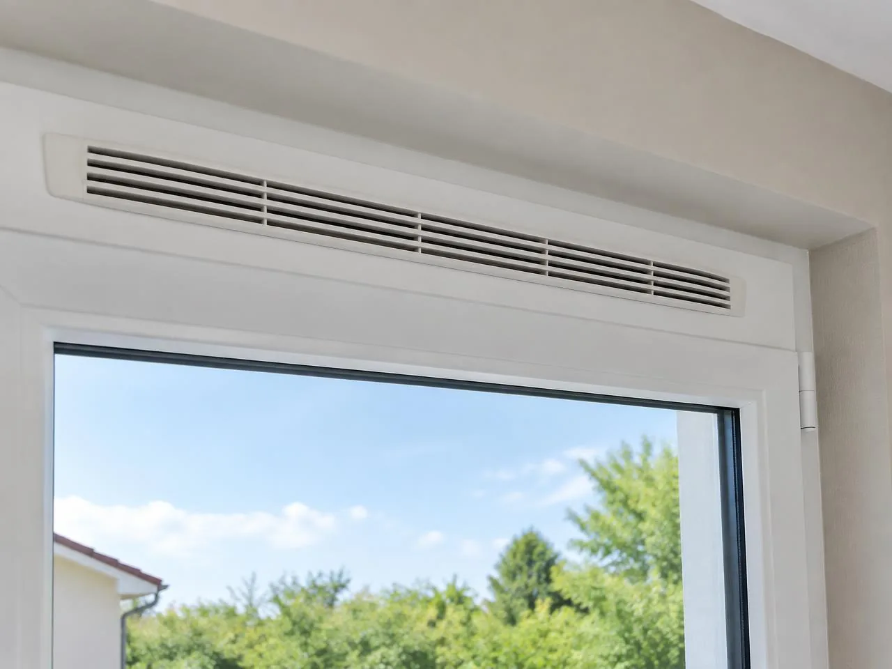 Grille d’aération sur une fenêtre